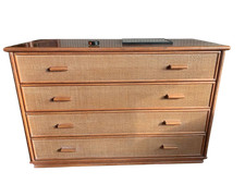 Cassettone in midollino giunco rattan color aragosta