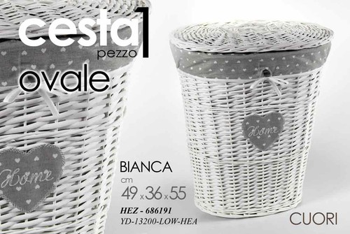 Cesta vimini ovale porta - in,