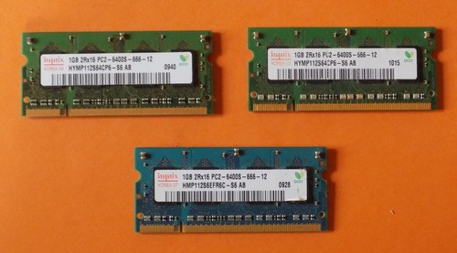 Lot barrettes ram - 3, ddr2
