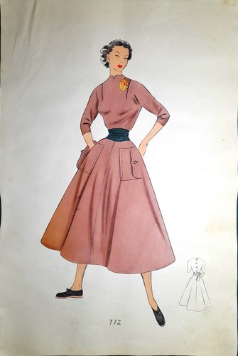 Stampa antica moda - stampa, femminile