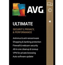 AVG ULTIMATE 2025 1 PC 1 Anno | Internet Security, Tuneup, VPN, AntiTrack | 2026