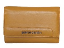 Portafoglio Donna Pierre Cardin VERA PELLE Capiente Compatto Scomparti Giallo