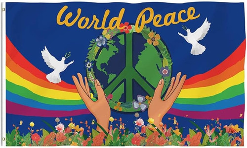 Bandiera della pace mondiale - della,