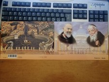FOLDER  FRANCOBOLLI -  PADRE PIO E LEOPOLDO MANDIC' - TRASLAZIONE SPOGLIE