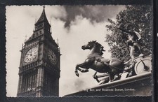 Cartolina Inghilterra Londra Big Ben Boadicea Statue XM115