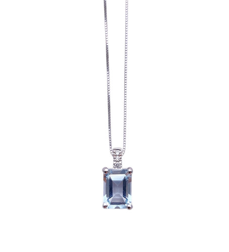 Collana oro bianco con - collana,