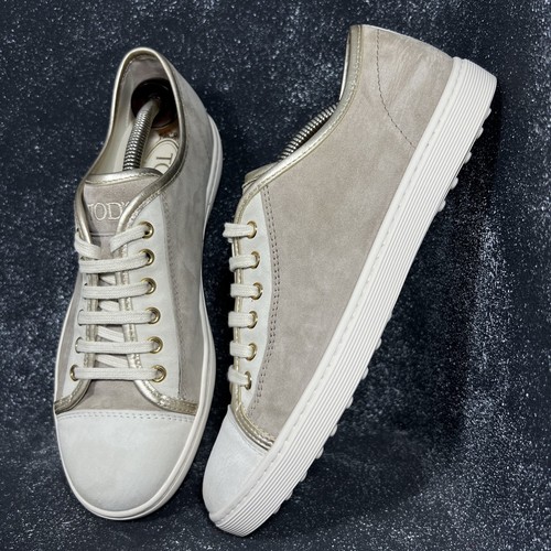 Sneakers tod stringate - stringate, beige