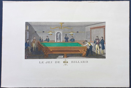Stampa antica biliardo gioco - stampa,
