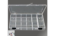 SAFE BOX IN ACRILICO CON 18 SCOMPARTI PER MINERALI CRISTALLI FOSSILI METEORITI