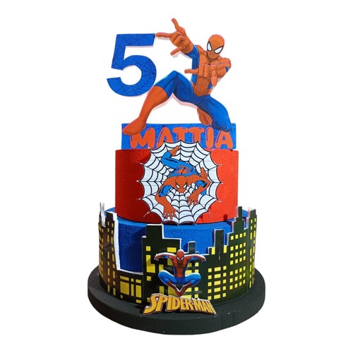 Torta scenografica spiderman - torta,