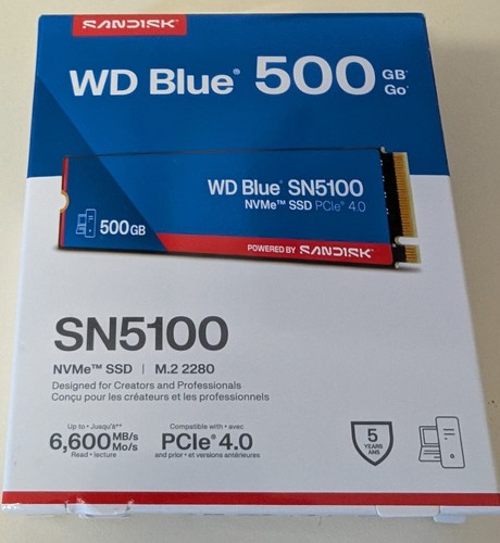 Ssd nvme blue sn5100 500gb - blue,