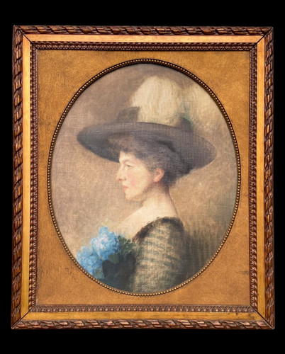Antico grande quadro olio - , su