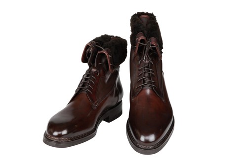 2000 santoni brown leather - $2000,