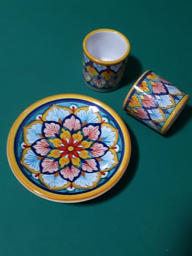 Set ceramica deruta dipinta - dipinta, a
