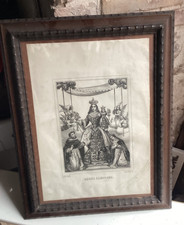 litografia incisione S. biagio Napoli "Madonnadel rosario Pompei