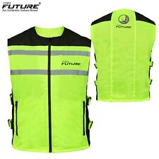 HI-VIZ Gilet Alta Visibilità Catarifrangente Fluo Sicurezza Moto Auto Bici Fluo