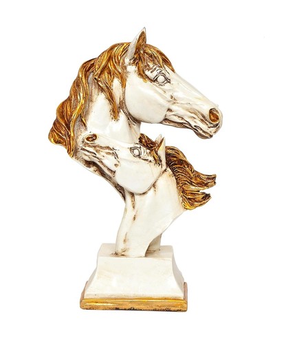 Resina cavallo testa statua - resina,