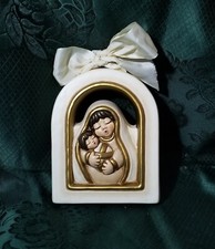 THUN ® NATALE 2016 FORMELLA MEDIA MADONNA MARIA CON BAMBINO S2268A80 NO SCATOLA