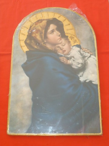 Quadro legno madonna con - quadro,