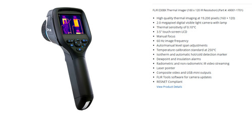 Termocamera flir e30bx - termocamera, come