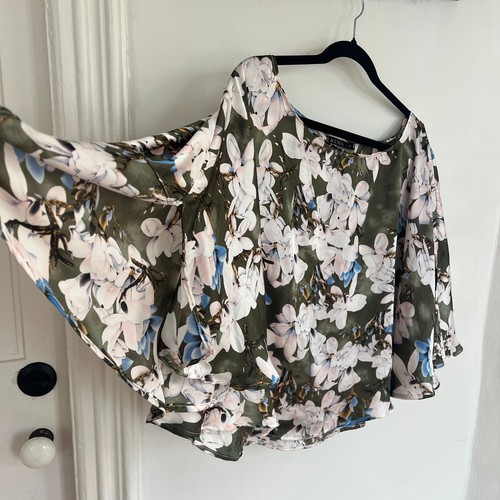 Camicetta raso floreale donna