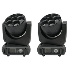 COPPIA TESTE MOBILI LED 7x40W DMX RGBW PROFESSIONALI EFFETTO DISCO DJ PARTY