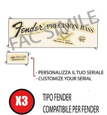 3 DECAL TIPO FENDER PRECISION