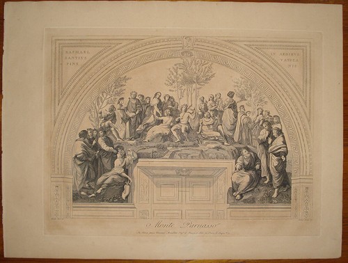Stampa antica monte parnasso - antica,