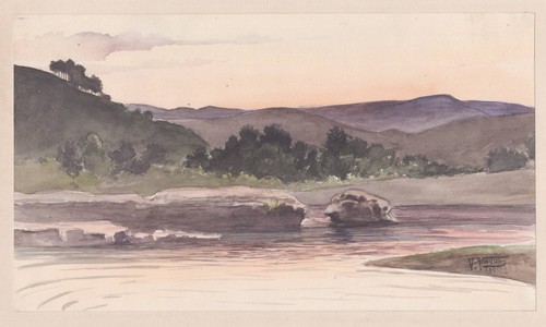 Vautier river landscape tree - landscape,
