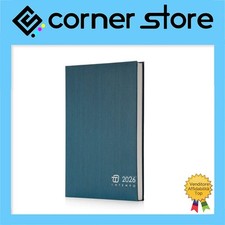 Intempo -Charlie Agenda Giornaliera 2026 da Tavolo Economica Ufficio- A4 - Blu