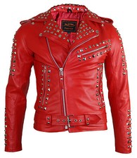 Giacca pelle uomo borchie