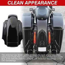 Adatto per Harley Touring CVO 1993-2008 4'' Parafango Posteriore LED Esteso Allungato