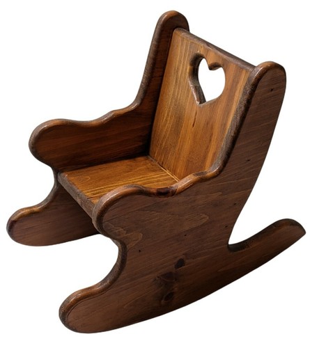 Bambola vintage legno cuore
