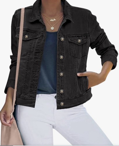 Giacca denim elasticizzato