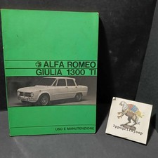 Libretto uso e manutenzione Alfa Romeo Giulia 1300 TI italiano originale 1970