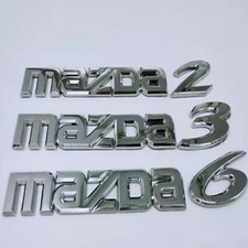 Per Mazda 2 3 6 Scritta Emblemi Adesivi Logo Piatto Badge Auto NEW