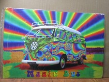 Poster psichedelico VW Magic bus stampato 1995 15346