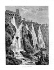 Stampa antica TIVOLI veduta