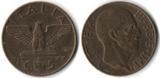 Italia 5 centesimi, 1942