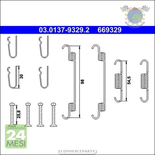 Kit accessori ganasce freno