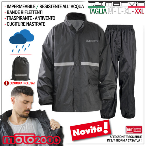 Kit completo pioggia moto - pioggia,