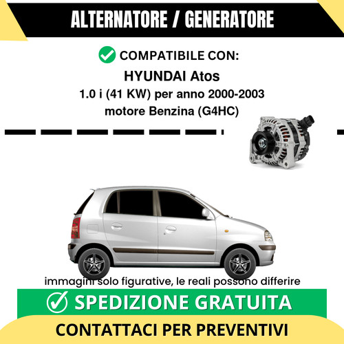 Alternatore hyundai atos 0i - alternatore,