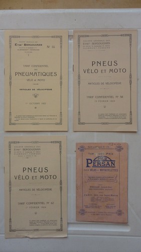 Lot ancien tarif pneus - 4,