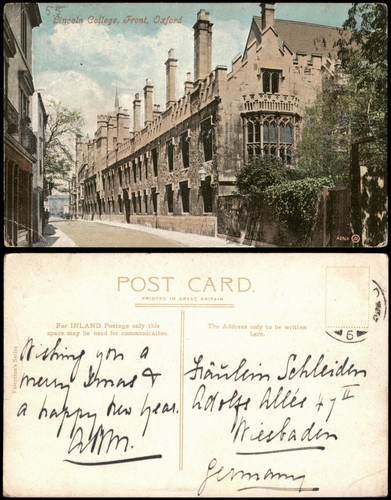 Postcard oxford lincoln - oxford,