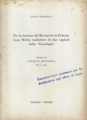 Per fortuna del - del, boccaccio