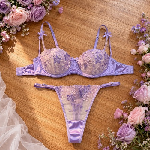 Set lingerie pizzo floreale