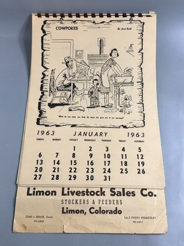 Calendario 1963 limon bestiame - limon,