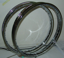 COPPIA CERCHI MADE IN ITALY ACCIAIO MOTO GUZZI ZIGOLO 98 TURISMO 17 X 150 32 ...