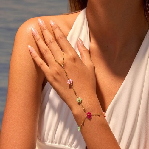 Bracciale catena fiore - catena,