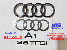 KIT 4 Stemmi A1 GB Loghi Anelli Anteriore + POSTERIORE + 35 TFSI DAL 2018